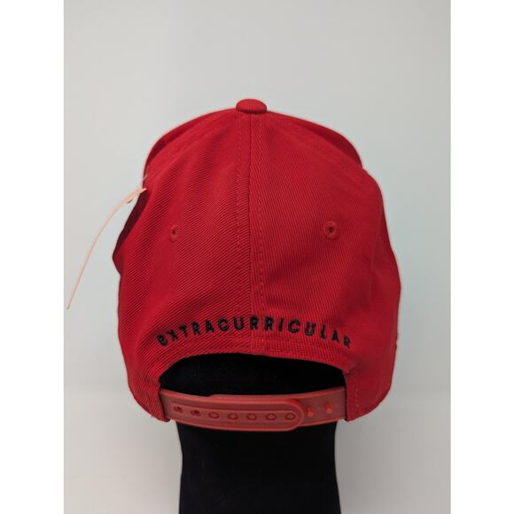 NWT Extracurricular Golf Penman Snapback Hat Cap Red Adjustable Yupoong - Picture 5 of 9